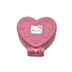 Vtg Sanrio Hello Kitty Pop-Up Folding Hair Brush Compact Mirror 2002 McDonalds